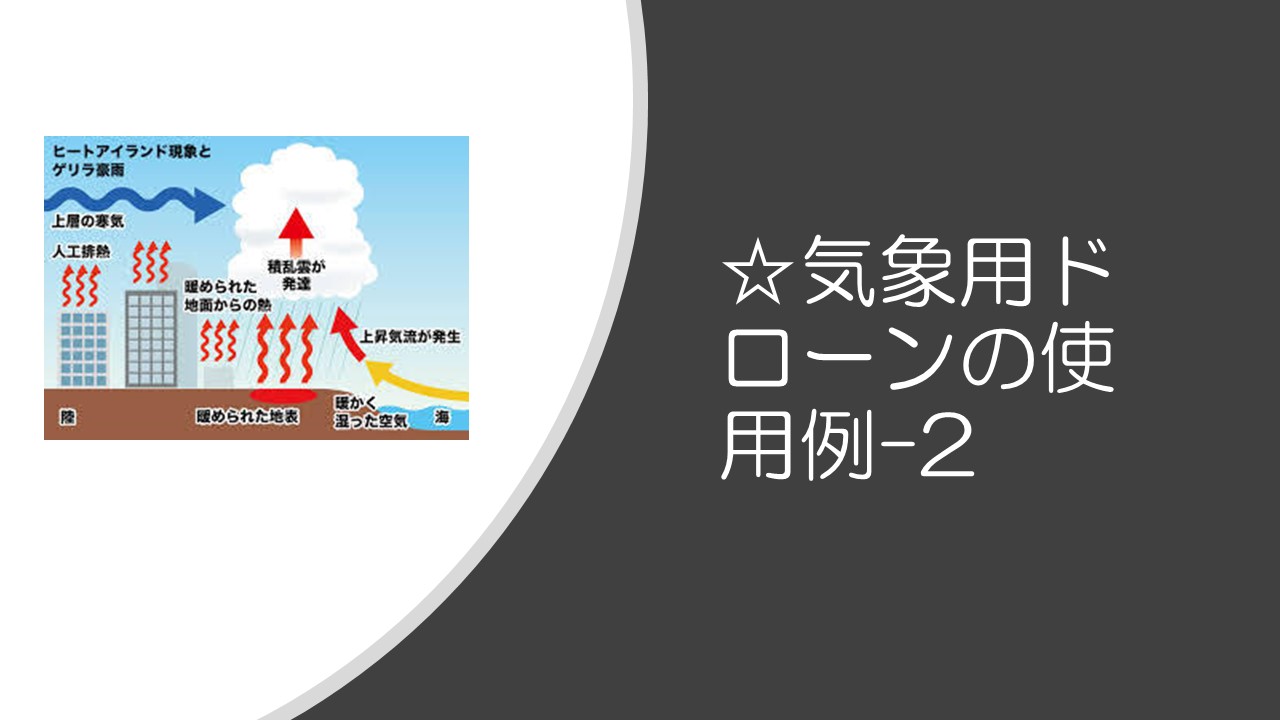 気象用ドローンの使用例-2